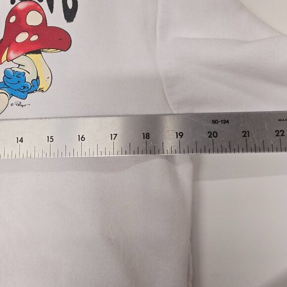 The Smurfs White Hoodie Hooded Sweatshirt Mushroom Pullover Small - Picture 6 of 9